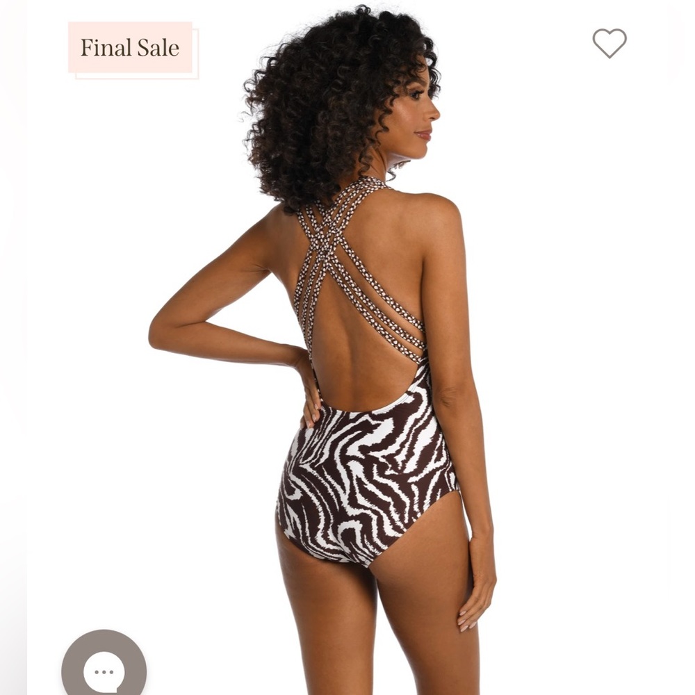 La Blanca Fierce Lines Multi-Strap Cross-Back One Piece 12 jav